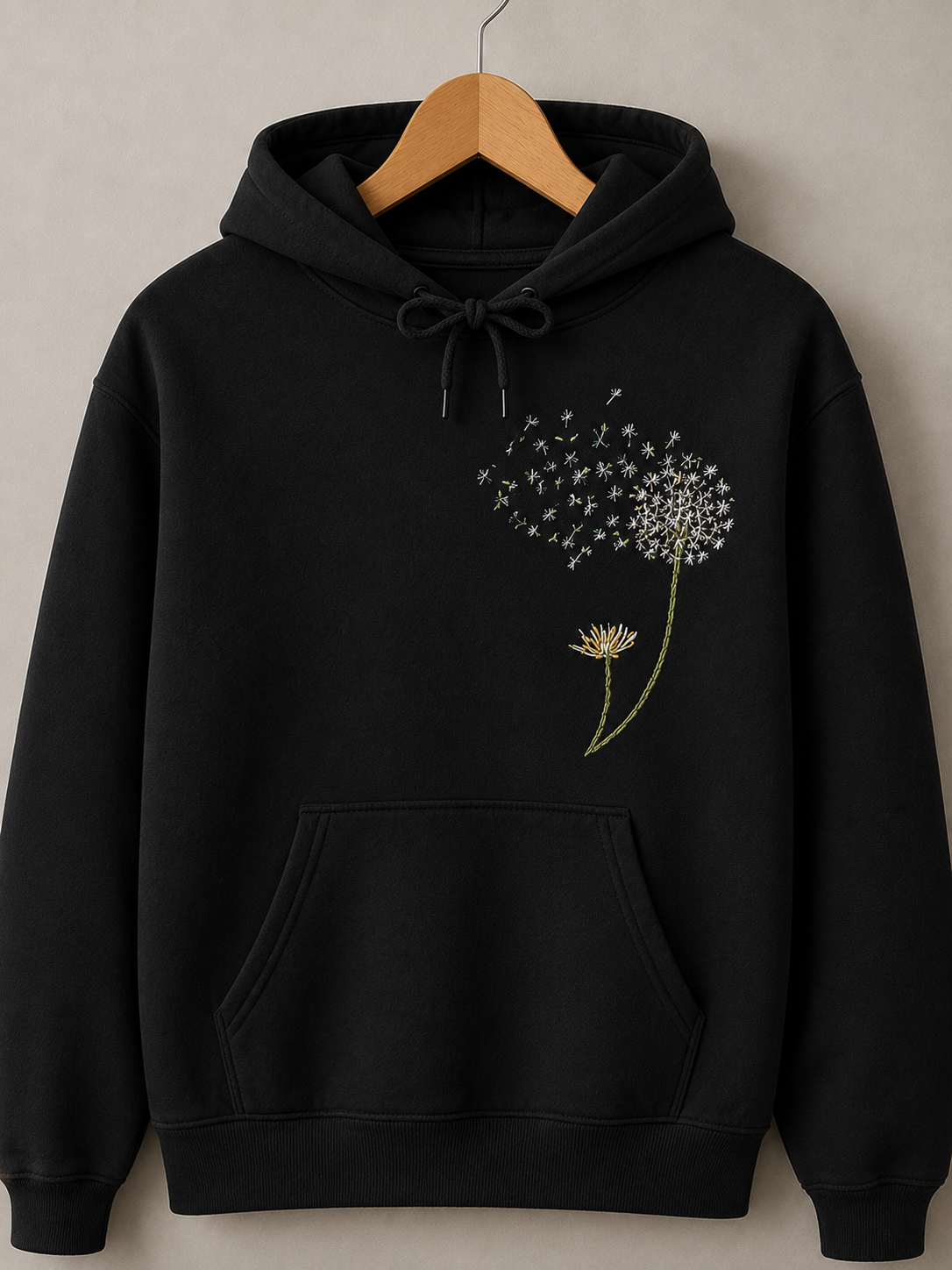 Dandelion Hand Embroidered Hoodie